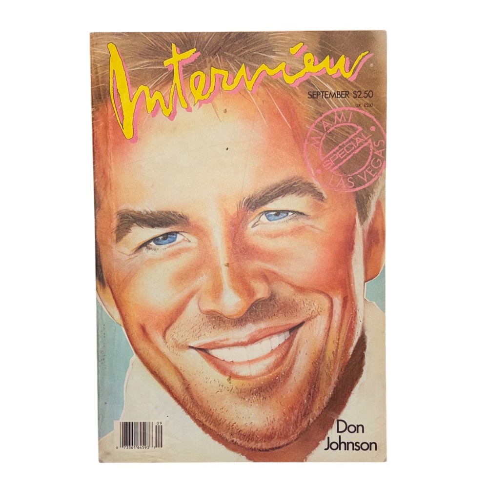 Vintage Andy Warhol Interview Magazine September 1985 Don Johnson Miami Special